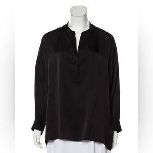 Vince silk v-neck long sleeve blouse